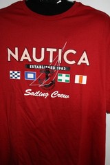 NAUTICA MEN’S S/S RED GRAPHIC T-SHIRT SZ: 2XL 2X XXL NWT
