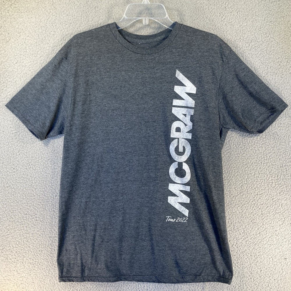 Tim McGraw Band T Shirt Adult Large Gray McGraw 2022 Tour Short Sleeve