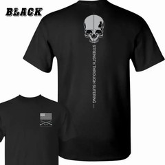 Skull Motivational Quote T-Shirt Minimalist Tactical Graphic Tee