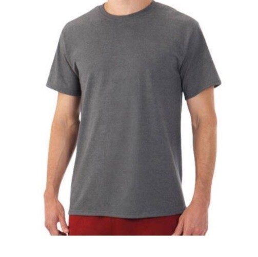 Fruit of the Loom Men’s Charcoal Heather Short Sleeve Crew Shirt Size 2XL(50/52)