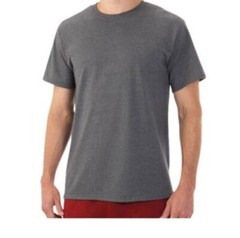 Fruit of the Loom Men’s Charcoal Heather Short Sleeve Crew Shirt Size 2XL(50/52)