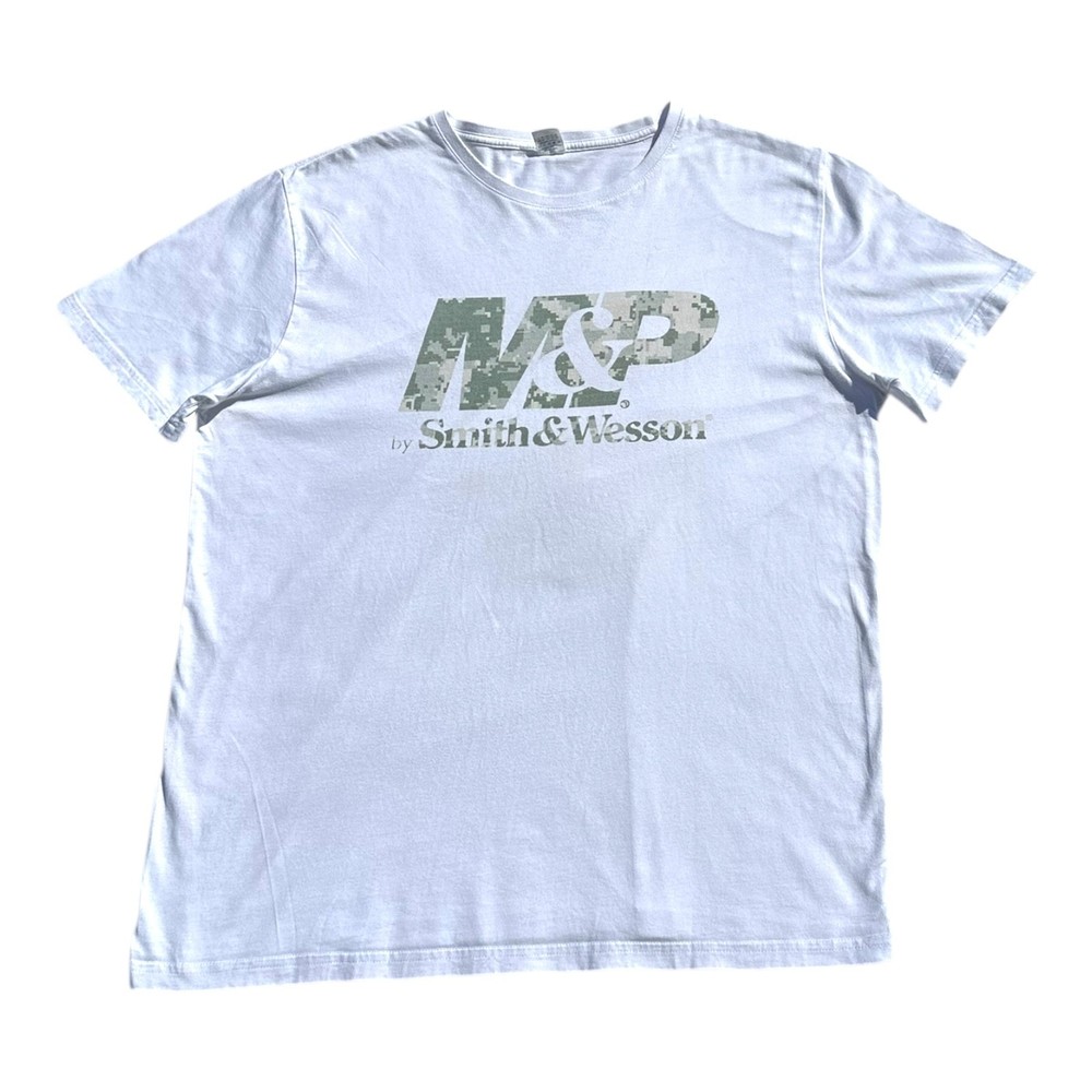 M&P Smith & Wesson T-Shirt Men’s UK Size XL White Graphic Print Short Sleeve