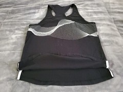 Code 22 Wave Lines Black Sleeveless Gym Tank Top SZ Large