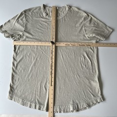 Buck Mason Shirt Men’s XL Gray Slub Curved Hem Tee Crew USA Made