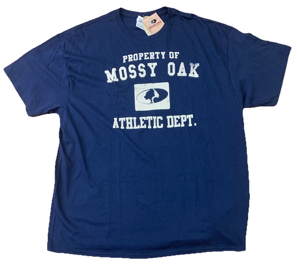 Property Of Mossy Oak Athletic Dept. Outdoors Sports T-shirt Size 2XL Blue XXL