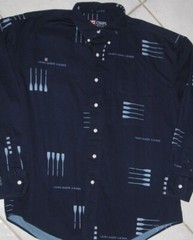 UNIQUE MENS LARGE CHAPS RALPH LAUREN PADDLE NAUTICAL CHEST 48 LTH 31 SLEEVES 33