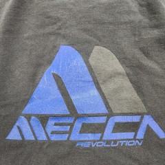 Vintage Mecca Shirt Mens XL Black Spell Out Logo Long Sleeve Hip Hop 90s Read