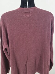 Foundry Supply Co Henley Shirt Adult 2XLT TALL Red Thermal Outdoor Men !