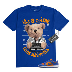 Dunk Knicks Team Royal Blue Orange Low Bright Ceramic T Shirt to Match CRIME