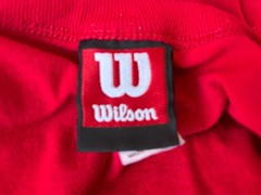 Vintage Wilson Henley short sleeve 50/50 Blank Red Plain T-Shirt Mens Size XL