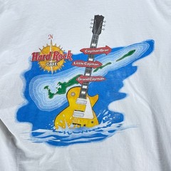 Vintage Hard Rock Cafe T Shirt Mens XL White Cayman Islands Heavy Tee Souvenir