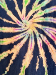 Handmade tie dye t-shirt – Gildan size L Reverse spiral – in stock