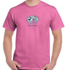 Life is Crap Dog Tail Chase Pet Owner Gift Adult Short Sleeve Crewneck Tee