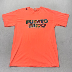Puerto Rico Me Encanta Comfort Colors Graphic T-Shirt Size M Bright Orange