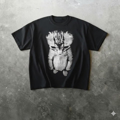 Sad Cat Standing Meme T-Shirt | Funny Kitten Graphic Tee | Trendy Animal Shirt