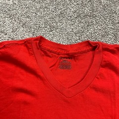 Alfani Basic Tee T-Shirt Mens Small Red Solid V-Neck Short Sleeve Cotton NWT New