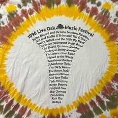 Vintage 90s KCBX Radio Live Oak Music Festival Tie Dye Long Sleeve Double Sided