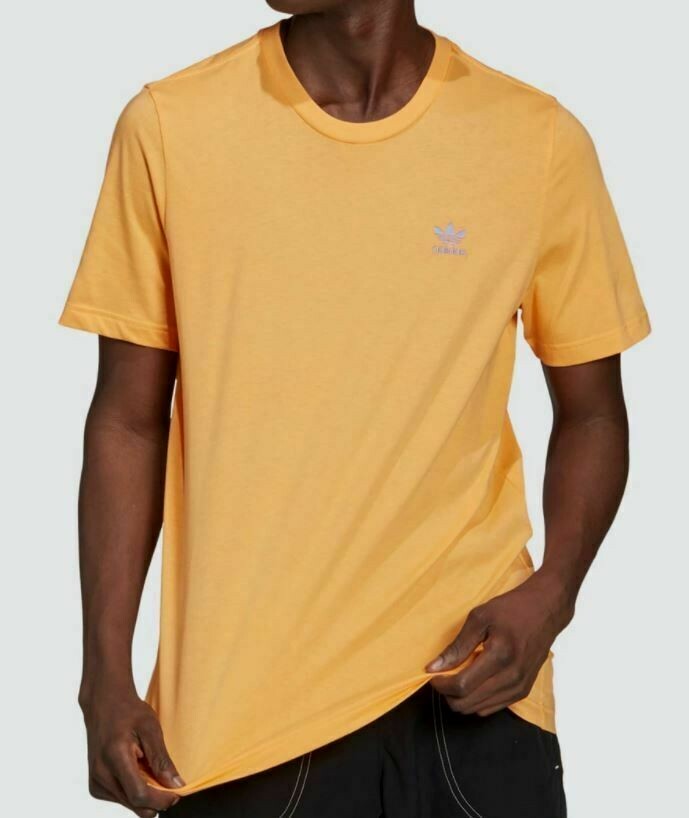 NEW MENS ADIDAS ORIGINALS ESSENTIALS TREFOIL TEE SHIRT~MEDIUM GN3401 HAZY ORANGE