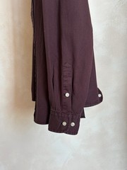 Ralph Lauren BLAKE Button-Down Shirt Medium | Solid Burgundy 100% Cotton | Mens