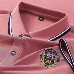 Nueva camisa polo bordada de manga corta para hombre, informal de negocios