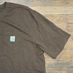 Carhartt Men’s XL Pocket T-Shirt Walnut Heather Short Sleeve Loose Fit K87-M
