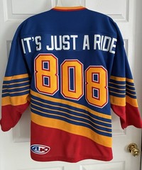 Rare Bassnectar 808 ATS Hockey Jersey St. Louis Blues DJ Sewn Patches S/M