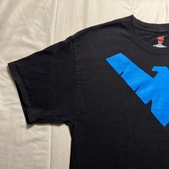 Vintage 1999 Nightwing DC Comics T Shirt Mens Large Black Graphitti Hanes Logo