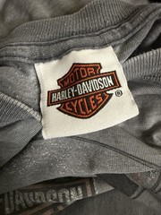 Vintage HARLEY DAVIDSON T Shirt Skull Buffalo New York Gray XL Paper Thin.