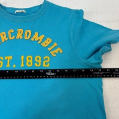 Vintage Abercrombie Muscle Fit Blue Tshirt Men’s Size L Embroidered Y2k