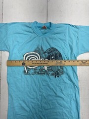 Marca Peru Blue Print Short Sleeve T Shirt Unisex Adults size Medium