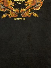 Hard Rock Cafe Toronto Rock N Roll Dragon Guitar T Shirt Black Mens Size Medium