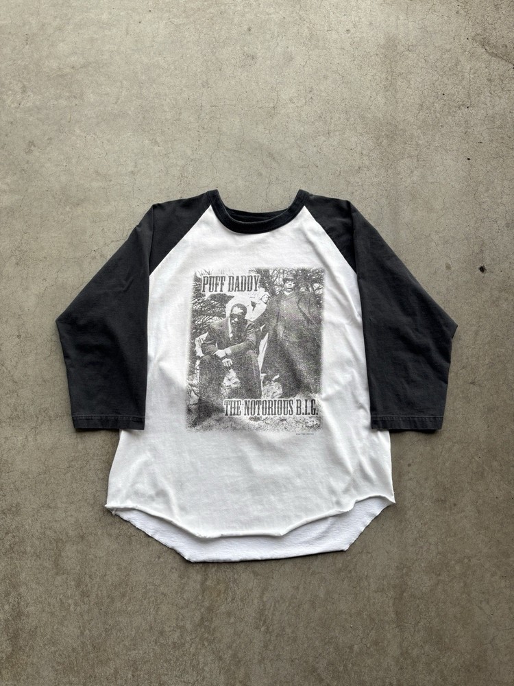 Vintage 1997 Puff Daddy And Notorious Big Planet Inc 3/4 Sleeve Shirt