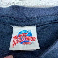 Vintage Planet Hollywood Shirt Men XL Blue Tee Long Sleeve Tattoo 90s Mall Punk