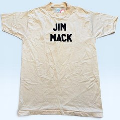 Vintage 60s Jim Mack Shirt Mens M Beige Edison Council Political T-Shirt Flocked