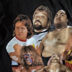 WWE Wrestle Mania Super Stars Legends Retro Graphic Shirt Hulk Hogan Andre Giant