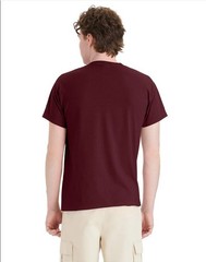 Hanes 5170 5XL EcoSmart Crewneck Short Sleeve Tee Pit to Pit 31″ Unisex Maroon