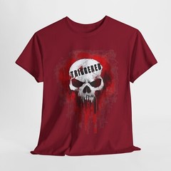 Furious Triggered Skull Graffiti. Dark Art, Bloody Horror Biker Punk Heavy Metal