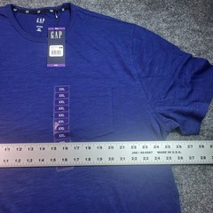 GAP Mens XXL Blue Slub Cotton Pocket T-Shirt Short Sleeve New With Tags