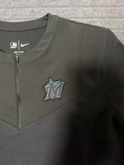 Nike Miami Marlins Authentic Collection Short Sleeve 1/4 Zip Pullover L Dri Fit