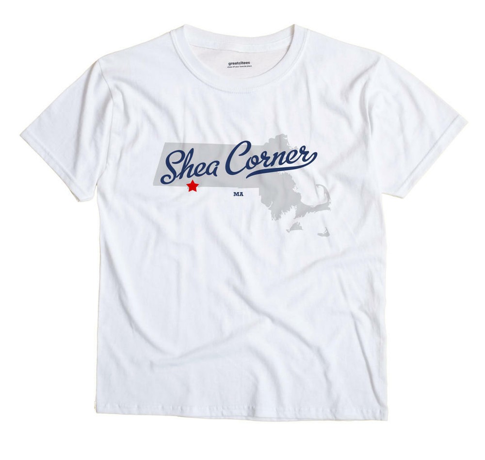 Shea Corner Massachusetts MA T-Shirt MAP