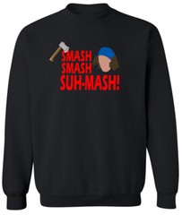 Kai Hatchet Wielding Hitchhiker Smash CREW HOODED SWEATSHIRT
