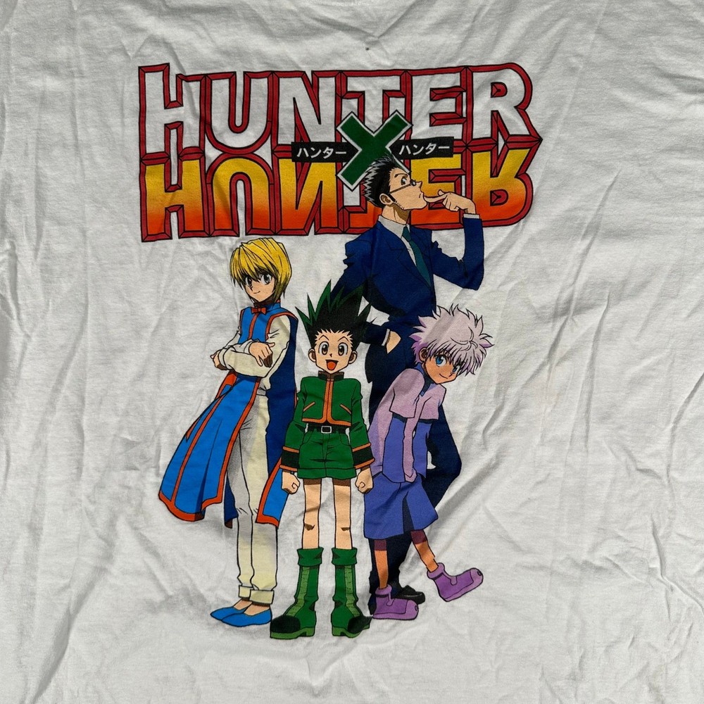Hunter x Hunter T Shirt Mens Size XL White Graphic Anime Gon Killua Manga Flaw