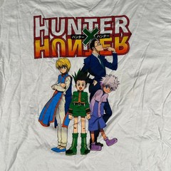 Hunter x Hunter T Shirt Mens Size XL White Graphic Anime Gon Killua Manga Flaw