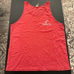 Bella + Canvas Triblend Trifecta Oil Derrick Graphic Tank Top Heather Red Large