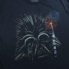 Star Wars Shirt Mens XL Black Darth Vader Fireworks Graphic Tee Fifth Sun