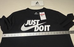 Nike Sportwear Just Do It Swoosh Graphic T-Shirt Black White Men’s L AR5006-011