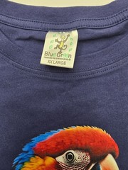 ​Costa Rica T Shirt Mens XXL 2XL Navy Blue Parrot Pura Vida Blue Green Souvenir