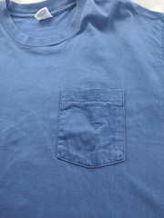 Vintage 90s BVD Selvedge Pocket T-Shirt XL Single Stitch USA Made Blue