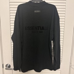 Fear of God ESSENTIALS Stretch Limo Long Sleeve Logo T-Shirt Size Large