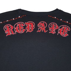 Red Ape Y2K Shirt Mens XXL Black Thermal Pullover Embroidered Streetwear Skater